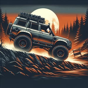 A HUMMER vehicle traversing rugged terrain, highlighting the off-road benefits of the comprehensive HUMMER warranty in enhancing adventure confidence.