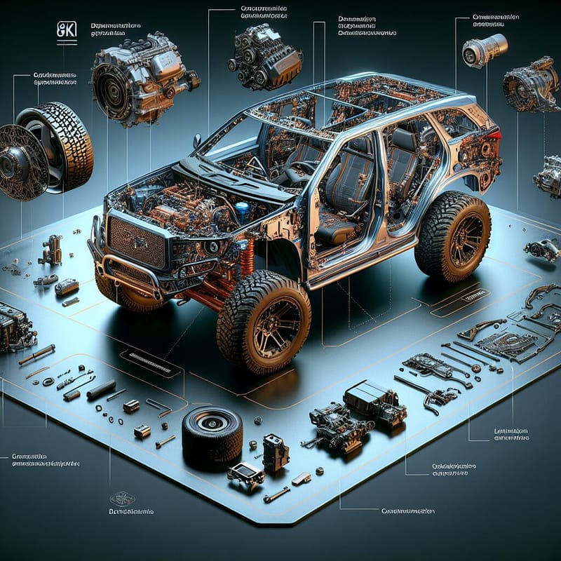 Diagram of components covered by Hummer factory warranty.
