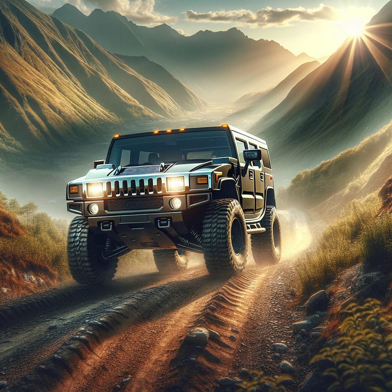 Hummer driving off-road showcasing maintenance needs