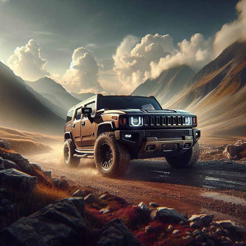 Hummer SUV navigating rocky terrain, illustrating the need for extended auto warranties.
