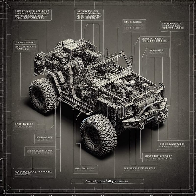 Diagram of components covered by Hummer warranty