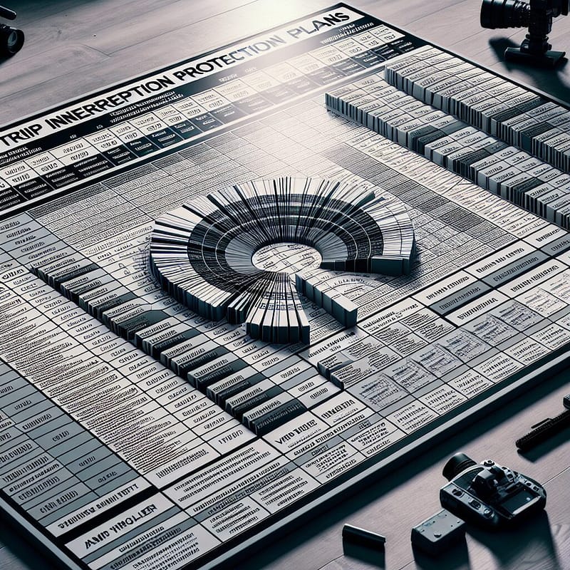 Comparison table of different trip interruption protection plans.
