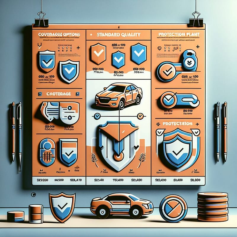 Comparative chart illustrating Chrysler's extended warranty plans, highlighting coverage options and protection levels.