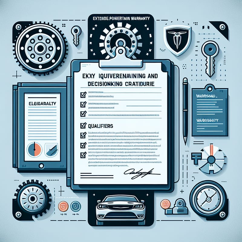 Chrysler Extended Powertrain Warranty eligibility and decision criteria guidelines document with a focus on key qualifiers and decision-making factors.