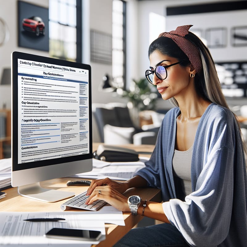 A person researching a document on evaluating Chrysler extended warranty prices in Canada, focusing on key considerations and decision criteria, with sections for easy scanning and FAQs, all presented in a factual, technical, and neutral manner.