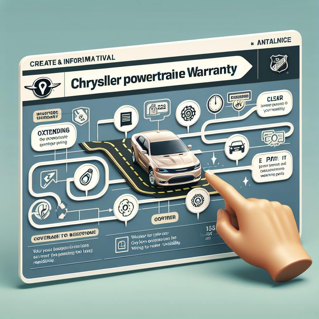 “Navigating Chrysler Powertrain Warranty: Extending Coverage for Long-Term Reliability” Navigating Chrysler powertrain warranty guide with text and icons explaining coverage details and extension options for enhanced long-term reliability.