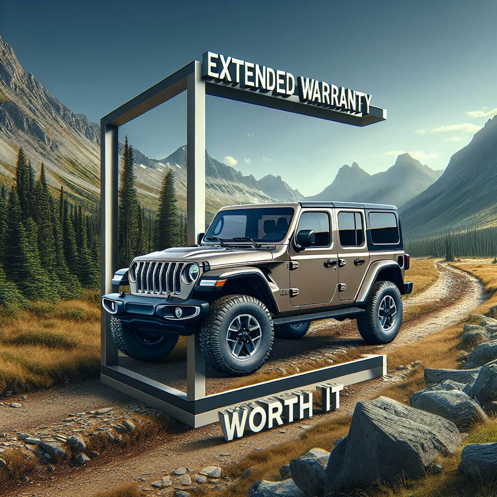 “Decoding the Value of Jeep Gladiator’s Extended Warranty: Key Considerations” A Jeep Gladiator parked on a dirt trail, surrounded by a scenic mountain landscape, representing the rugged use cases where an extended warranty might be valuable.