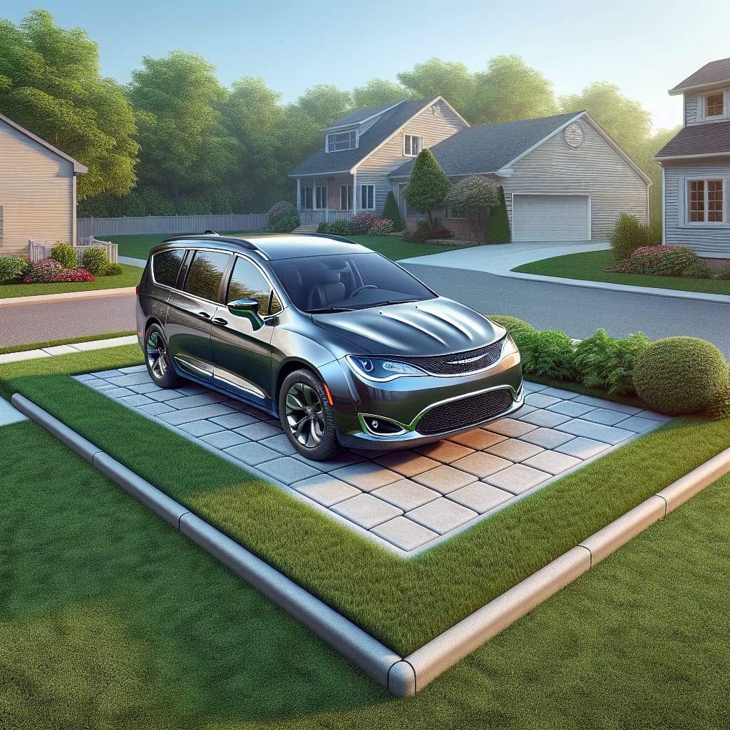 “Essential Guide to 2017 Chrysler Pacifica Extended Warranty Options” A photo of a 2017 Chrysler Pacifica parked in a driveway, accompanied by text detailing extended warranty options, decision criteria, and contact information for further assistance.