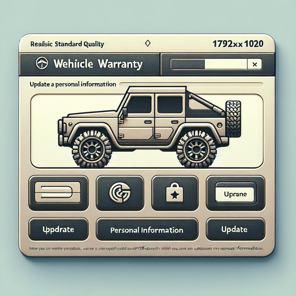 “Streamline Your Jeep Warranty Login: Update Personal Info” A visual representation of a user-friendly interface for updating personal information in a Jeep warranty login portal, with a focus on streamlining the process for better user experience.